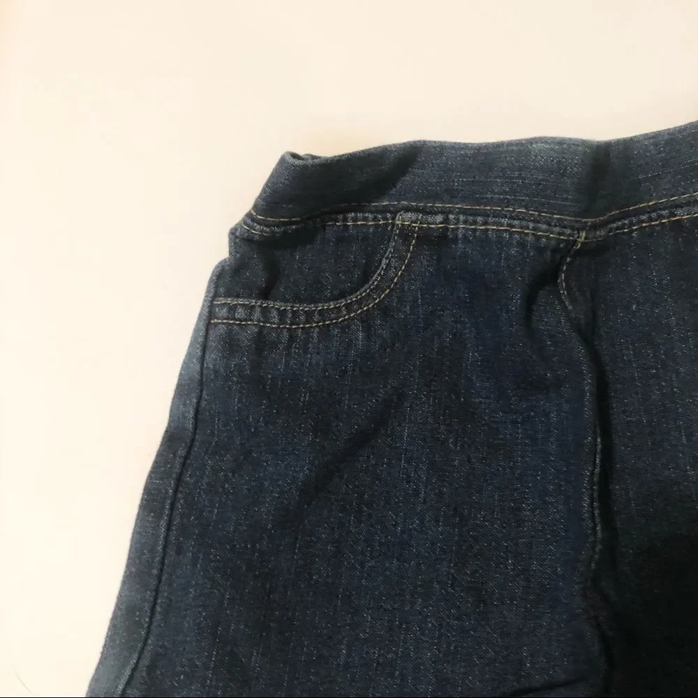 Jean Shorts with ruffle hem, size 12 mos‎